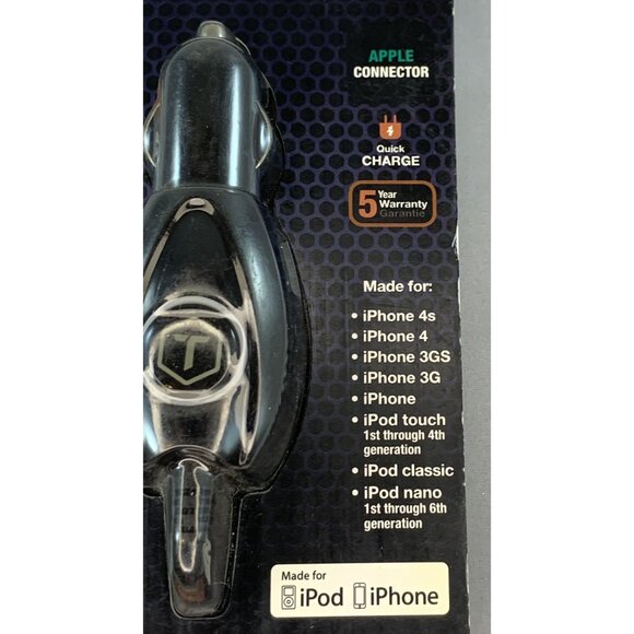 ToughTested Apple 30-pin Connector Car Charger Quick Charge NEW - Picture 2 of 5